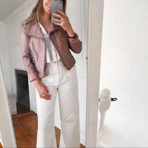Bagatelle Leather Blush Pink Jacket